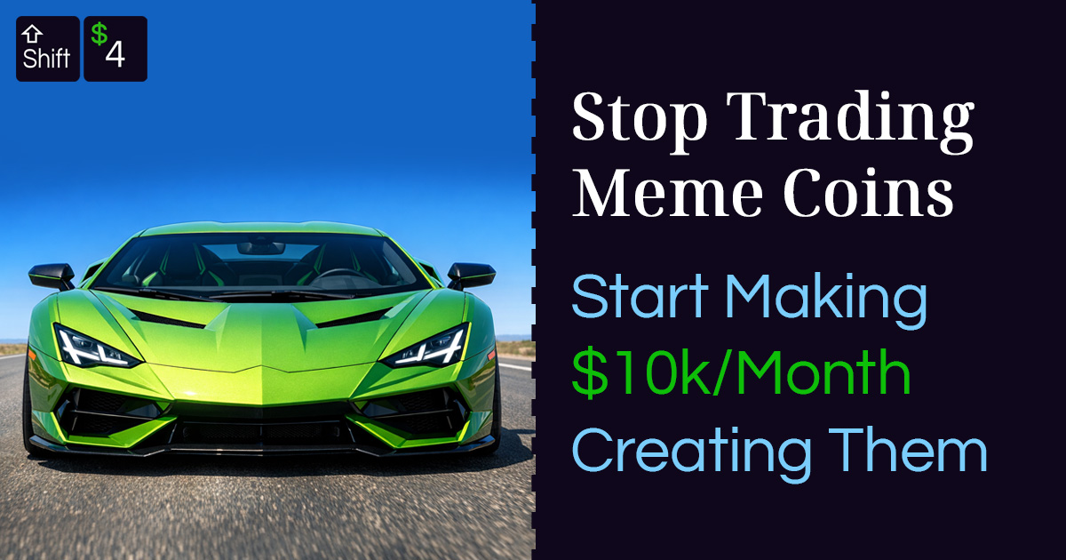 Shift-4 Meme Coin Launcher: Earn $10,000 monthly fees with no risk.