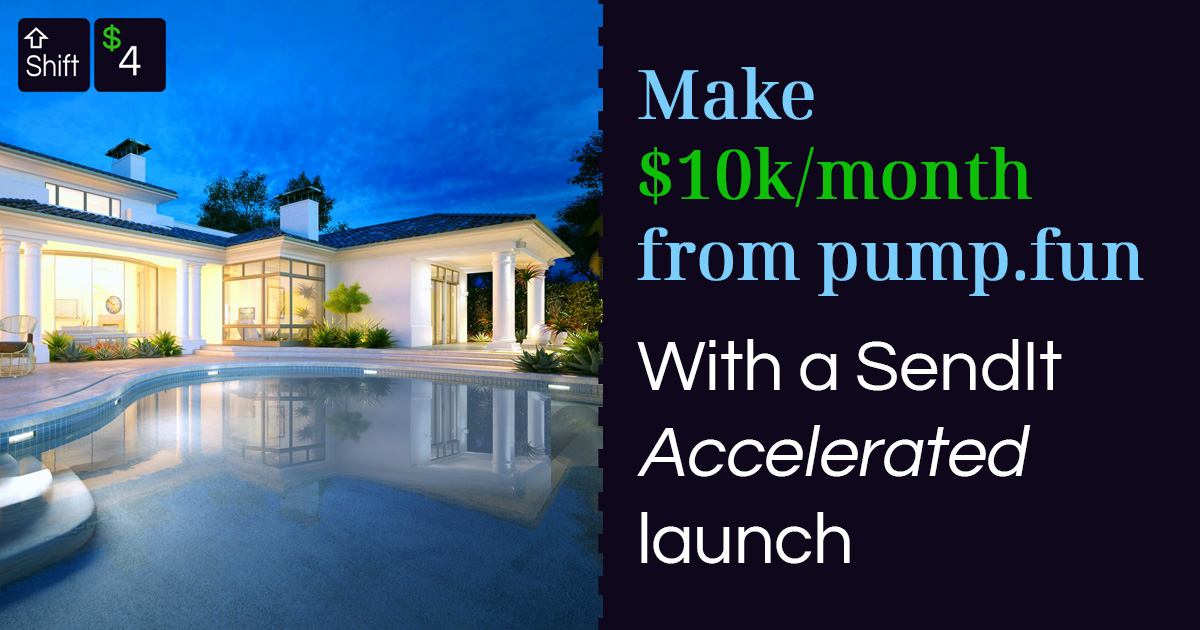 Shift-4 Meme Coin Launcher: Earn $10,000 monthly fees with no risk.